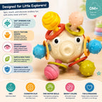 Spinning Puffer Fish Baby Rattle Sensory Toy