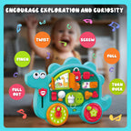 Dinosaur Busy Board Multi-Function Sensory Learning Activity Dino Car for Toddlers