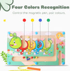 Wooden Magnetic Learning Maze Color Matching Board