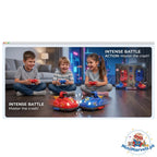 Premium Remote Control Bumper Cars Set for Kids – 2-Player Interactive RC Battle Toy Cars with Ejecting Drivers (Red vs Blue)
