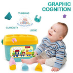 Educational Shape Sorter & Letter Blocks Bucket