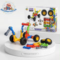 DIY Stick Building Blocks Construction Toy with Wheels – 22 Pcs