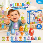 Peekaboo Learning Animal Barn – Montessori Stacking & Animal Matching Toy for Toddlers
