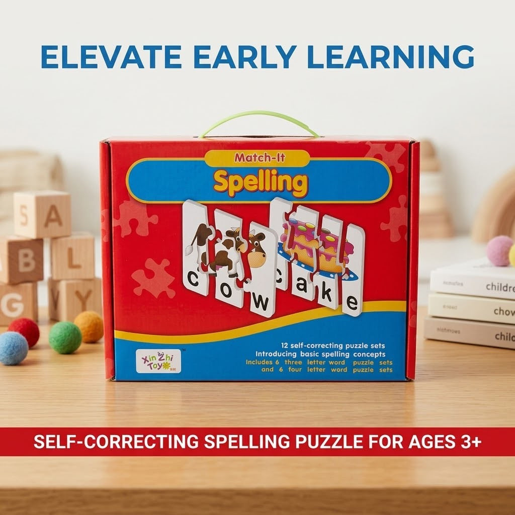 Match-It Spelling Puzzle Kit | Self-Correcting Early Learning Toy