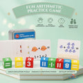 Premium Wooden Math Flash Cards & Number Blocks Set – Early Learning Arithmetic Counting Game & Educational Toy for Toddlers