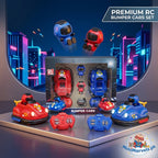 Premium Remote Control Bumper Cars Set for Kids – 2-Player Interactive RC Battle Toy Cars with Ejecting Drivers (Red vs Blue)