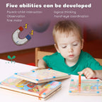 Wooden Magnetic Learning Maze Color Matching Board