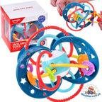 Huanger Activity Baby Teething Ring Rattle Toy