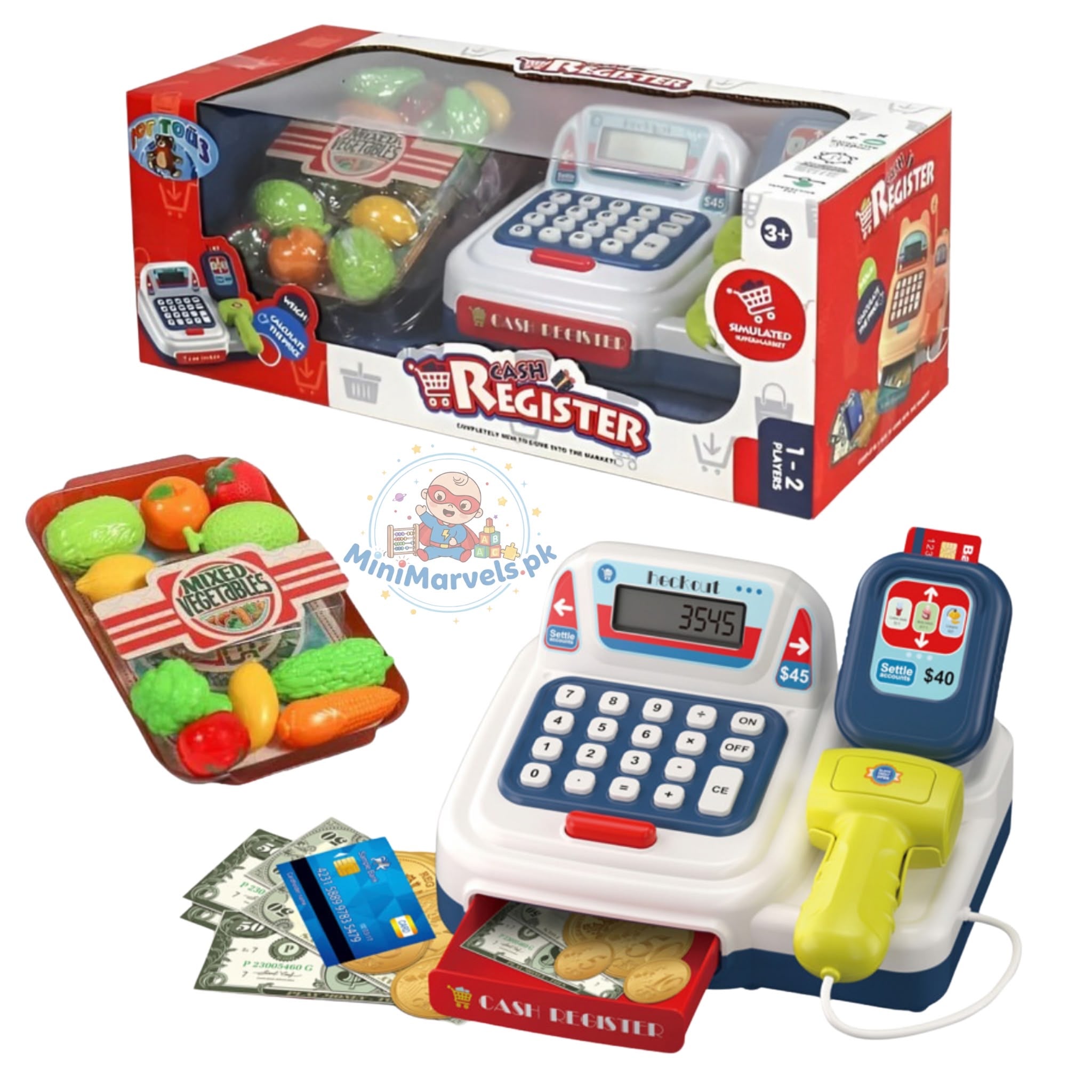 Interactive Cash Register Toy Set for Kids – Educational Pretend Play