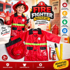 Kids Firefighter Costume Role Play Set | Fireman Dress-Up Kit 3+