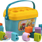 Educational Shape Sorter & Letter Blocks Bucket