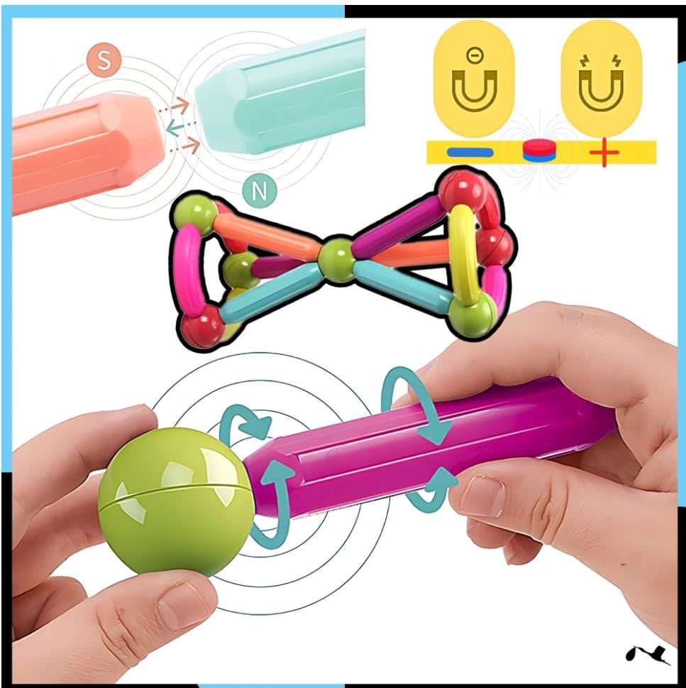 Magnetic Sticks - Intelligent Construction Set For Brain Development