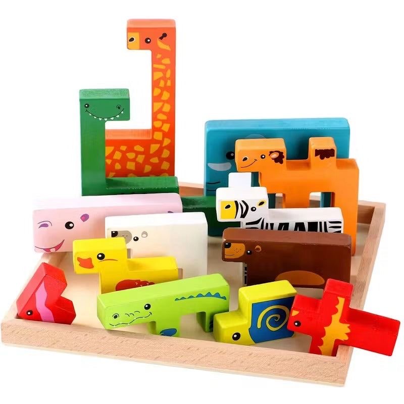 Wooden Animal Creative Wooden Puzzle Board