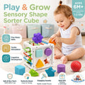 Play & Grow Sensory Shape Sorter Cube Baby Toy