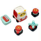 Training Busy Board Activity Car Blocks – Montessori Educational Learning Toy for Toddlers
