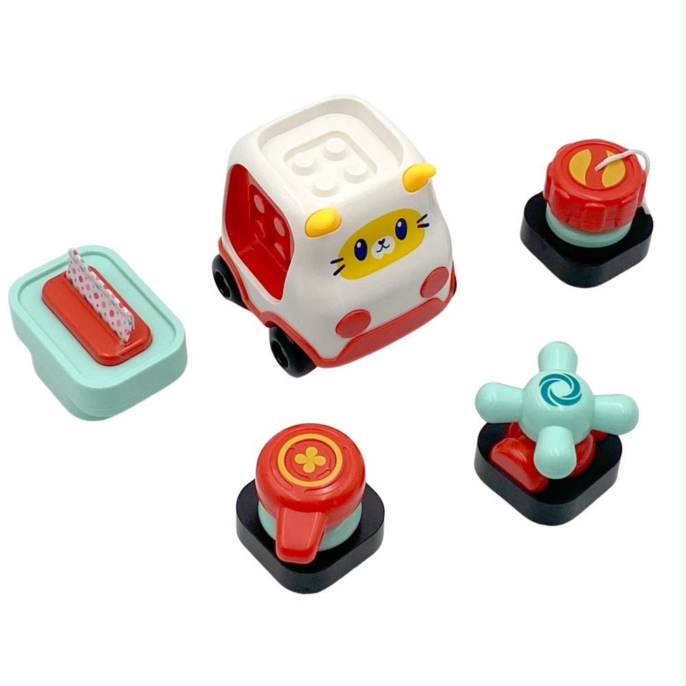 Training Busy Board Activity Car Blocks – Montessori Educational Learning Toy for Toddlers