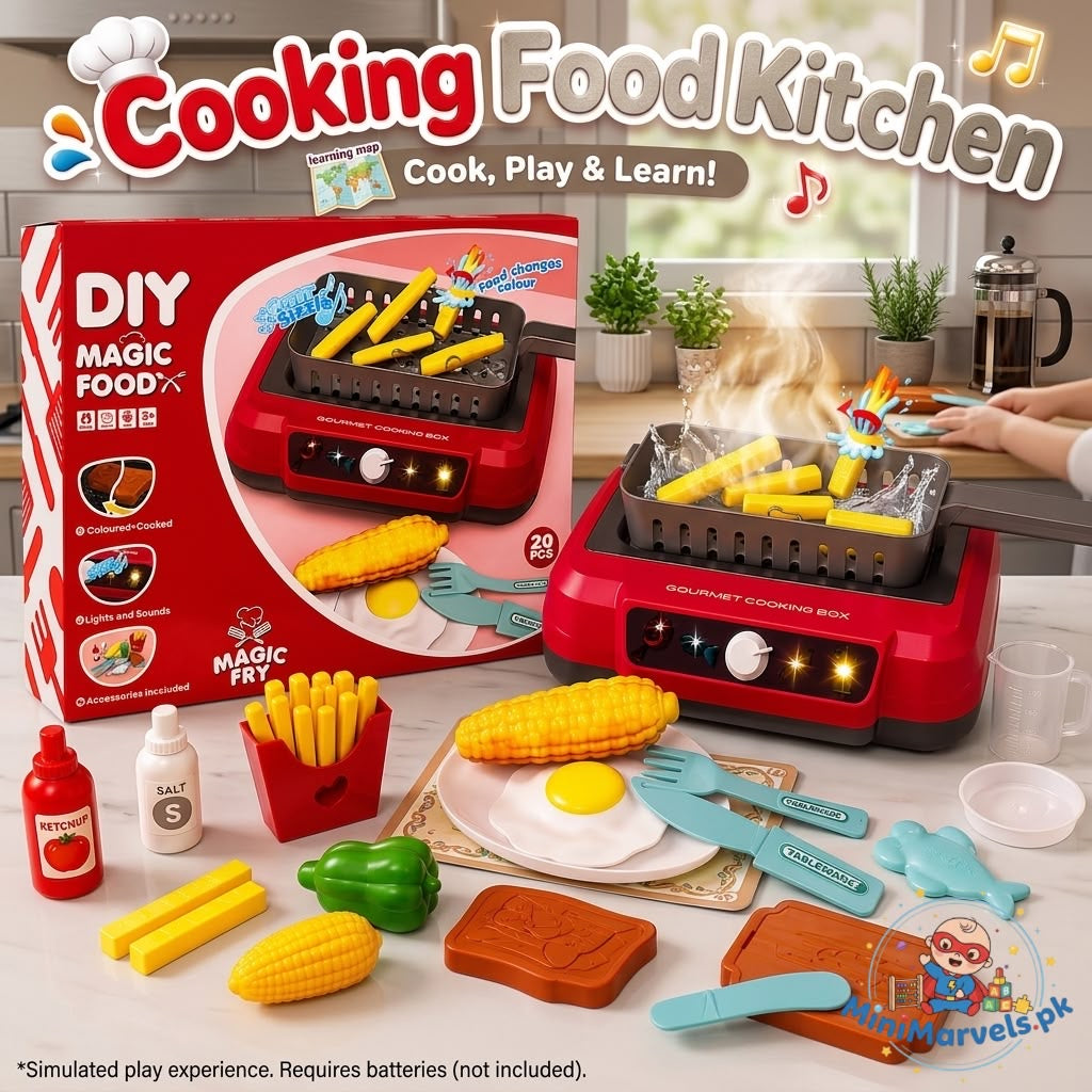 DIY Magic Fry Cooking Toy - Color-Changing Kids Kitchen Playset