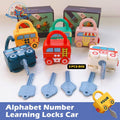 Car-Shaped Number Lock & Key Learning Toy Set for Kids - 3 pcs