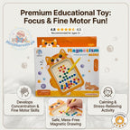 Magnetic Dot Art Board for Kids - Mini Cat Magnetic Drawing Board with Stylus Pen