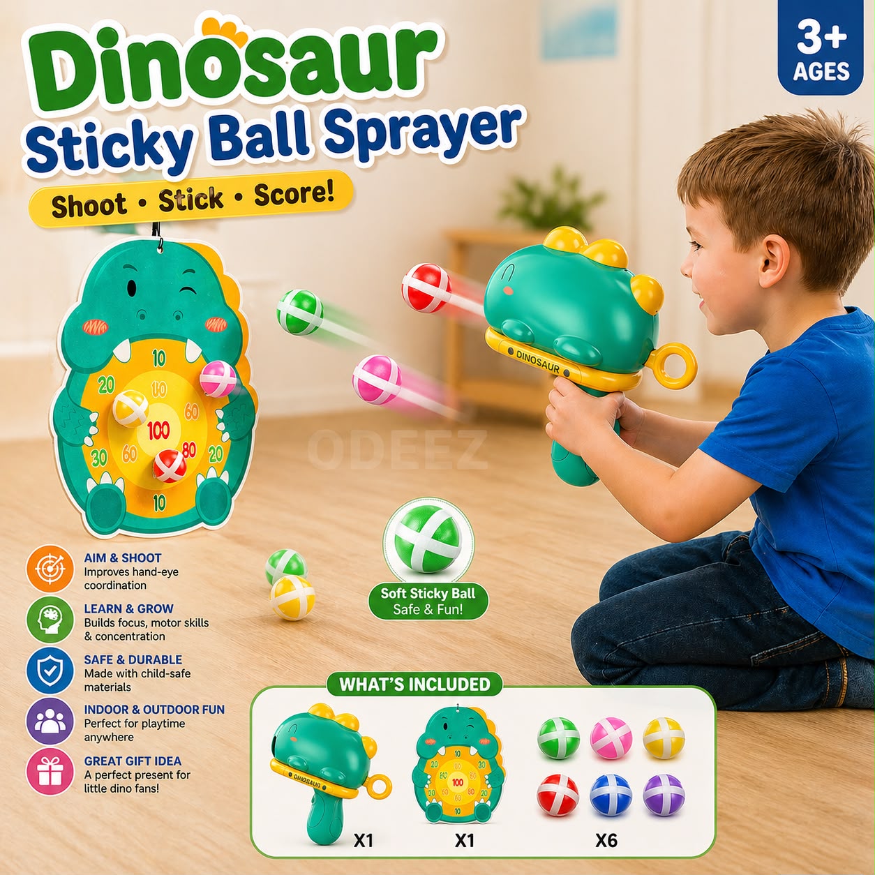 Dinosaur Sticky Ball Sprayer
