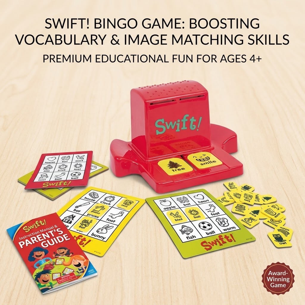 Educational Bingo Board Game for Kids & Toddlers – Double-Sided Cards Learning Game