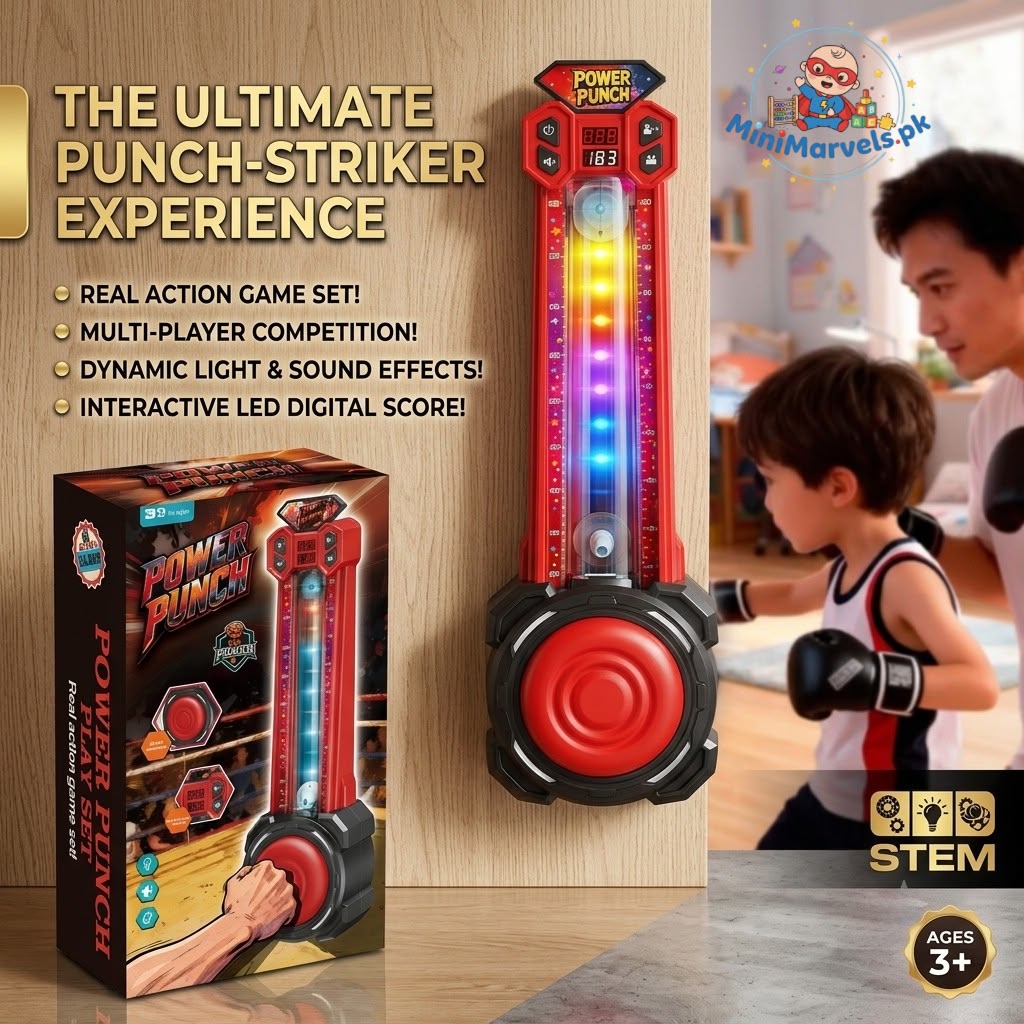 Power Punch Play Set, Musical Boxing Machine Wall Mounted Focus Training for Exercise Sports Gym