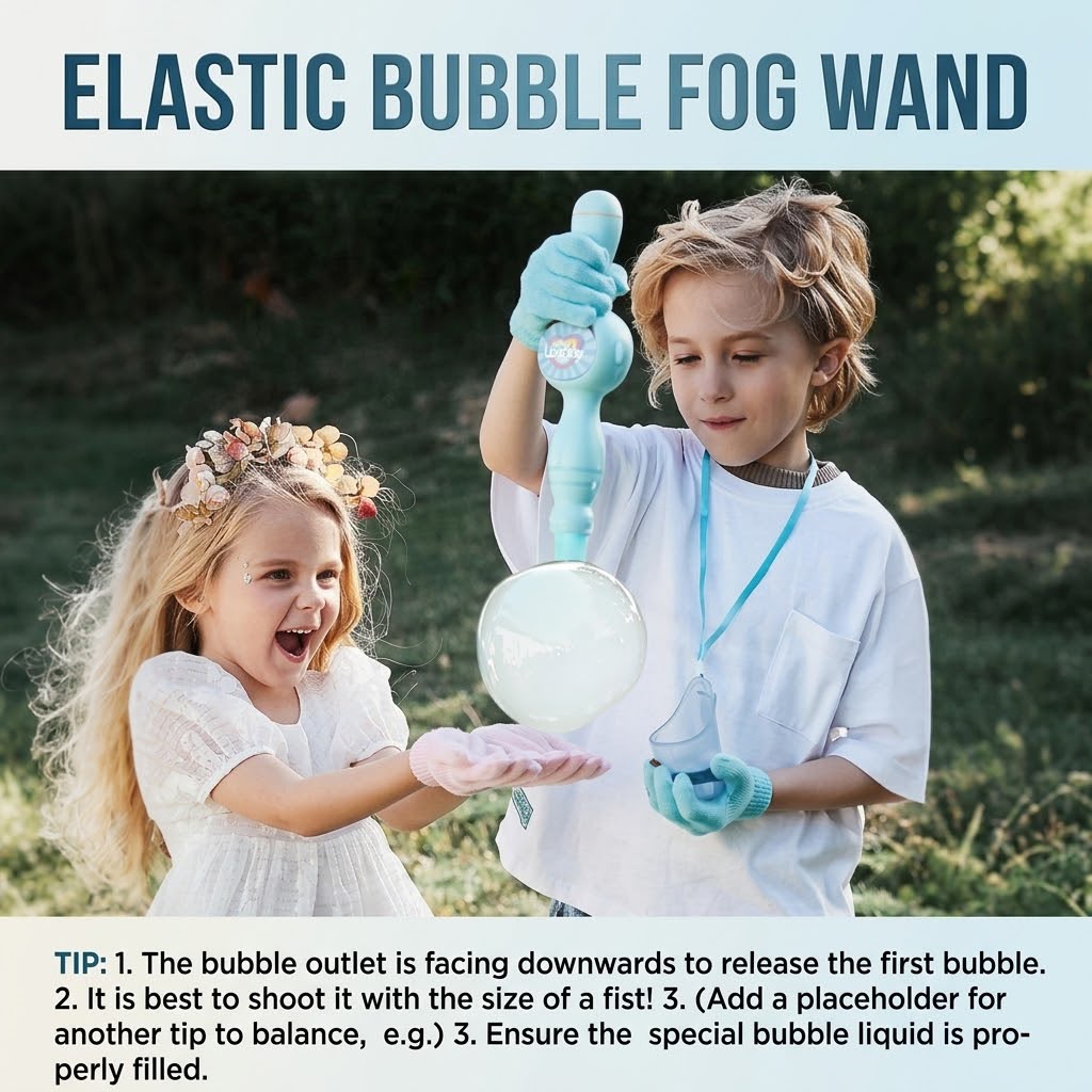 Spray Bubble Wand for Kids | Giant Bubble Maker Toy