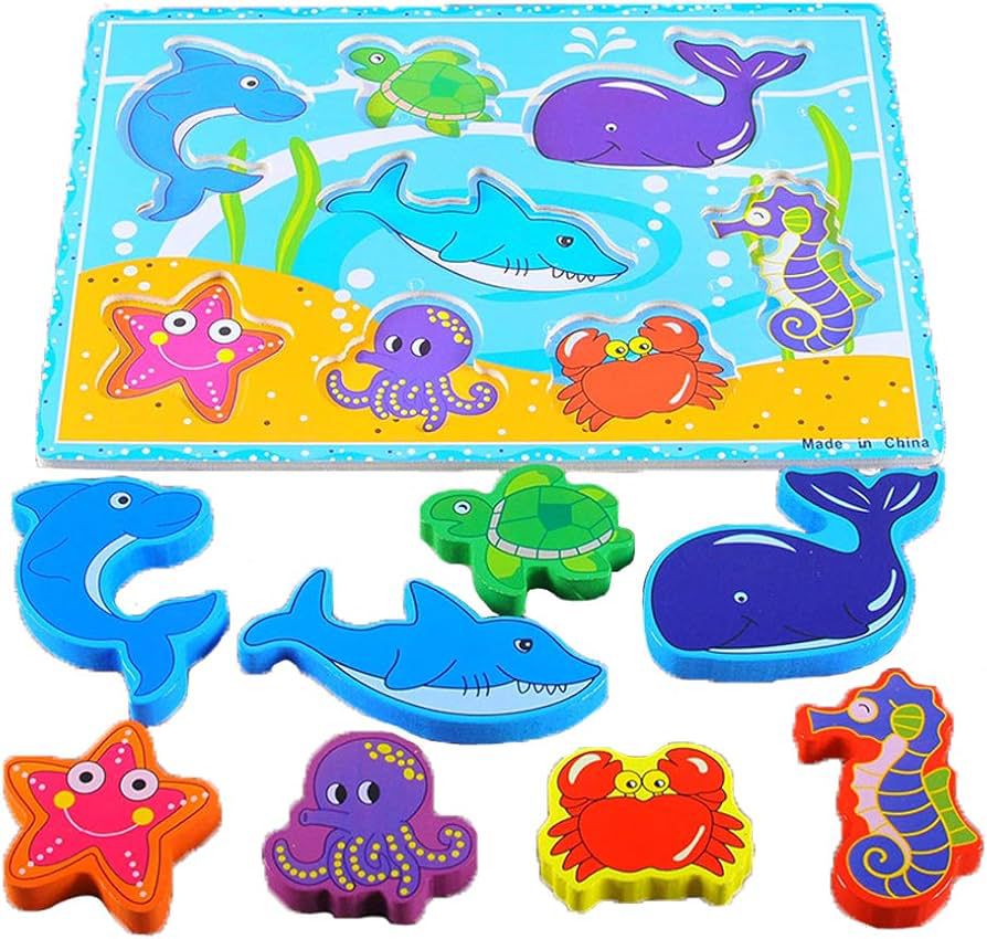 Wooden Chunky Ocean Puzzle