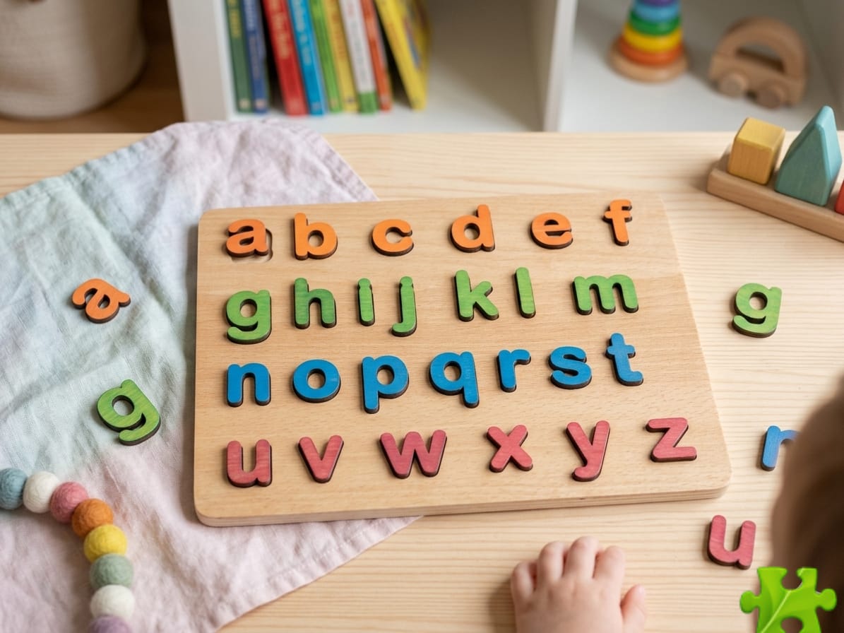 Wooden Lowercase Alphabet Puzzle