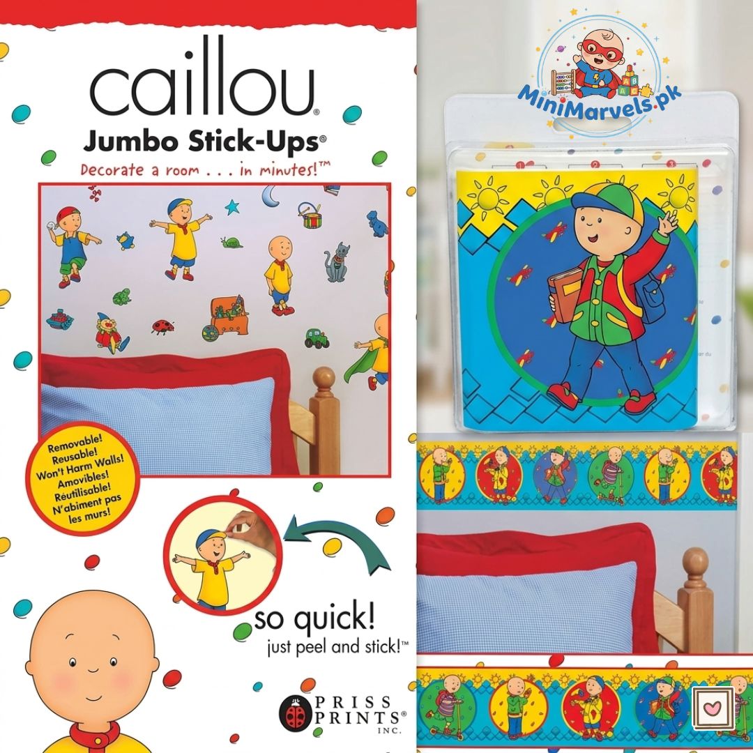 Caillou Jumbo Stick Ups - Decorate a room in minutes
