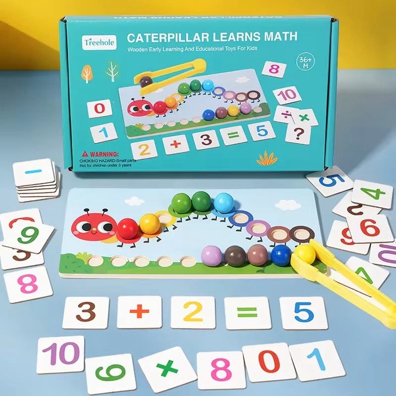 Caterpillar Learns math bead set Concentration training Early education children's toy