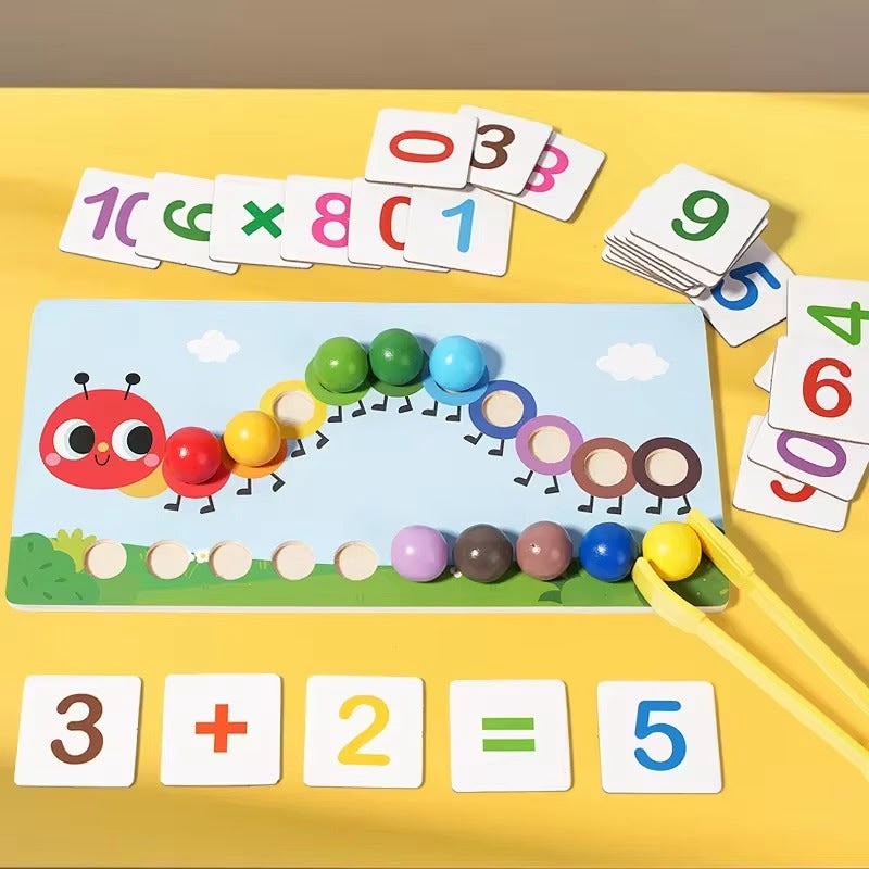 Caterpillar Learns math bead set Concentration training Early education children's toy