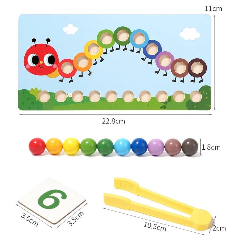Caterpillar Learns math bead set Concentration training Early education children's toy