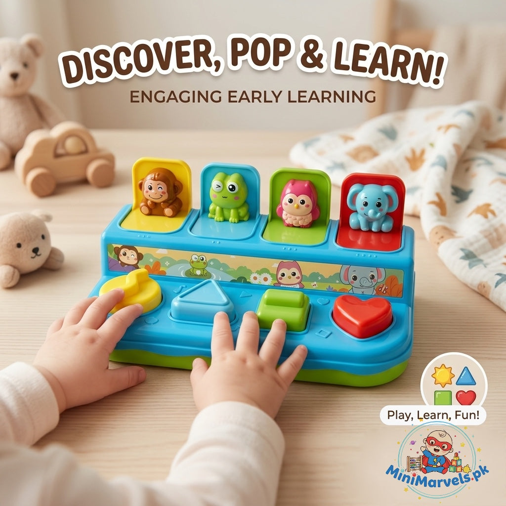 Pop-Up Animals Early Learning Toy – Interactive Educational Toy for Toddlers