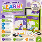 Write & Wipe Alphabet & Numbers Activity Card Set – 2 Pack