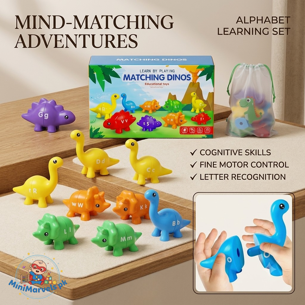 A-Z Alphabet & Number Counting Matching Dinosaurs.