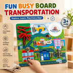 Fun Busy Board – Urban Transportation Educational Activity Board for Kids