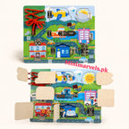 Fun Busy Board – Urban Transportation Educational Activity Board for Kids