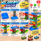 DIY Gliding Rail Car Track Set for Kids | Educational Racing Toy 3+