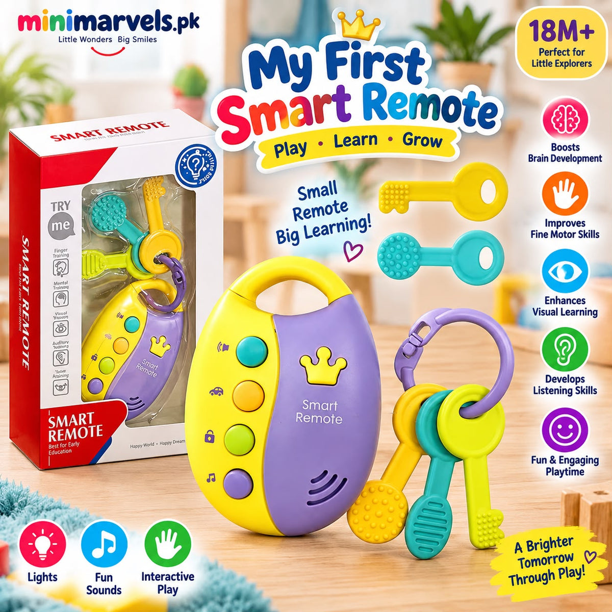 My First Smart Remote Toy for Toddlers | Musical Learning Toy