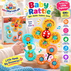 Baby Rattle Spinner Toy – Sensory Spinning Rattle for Babies