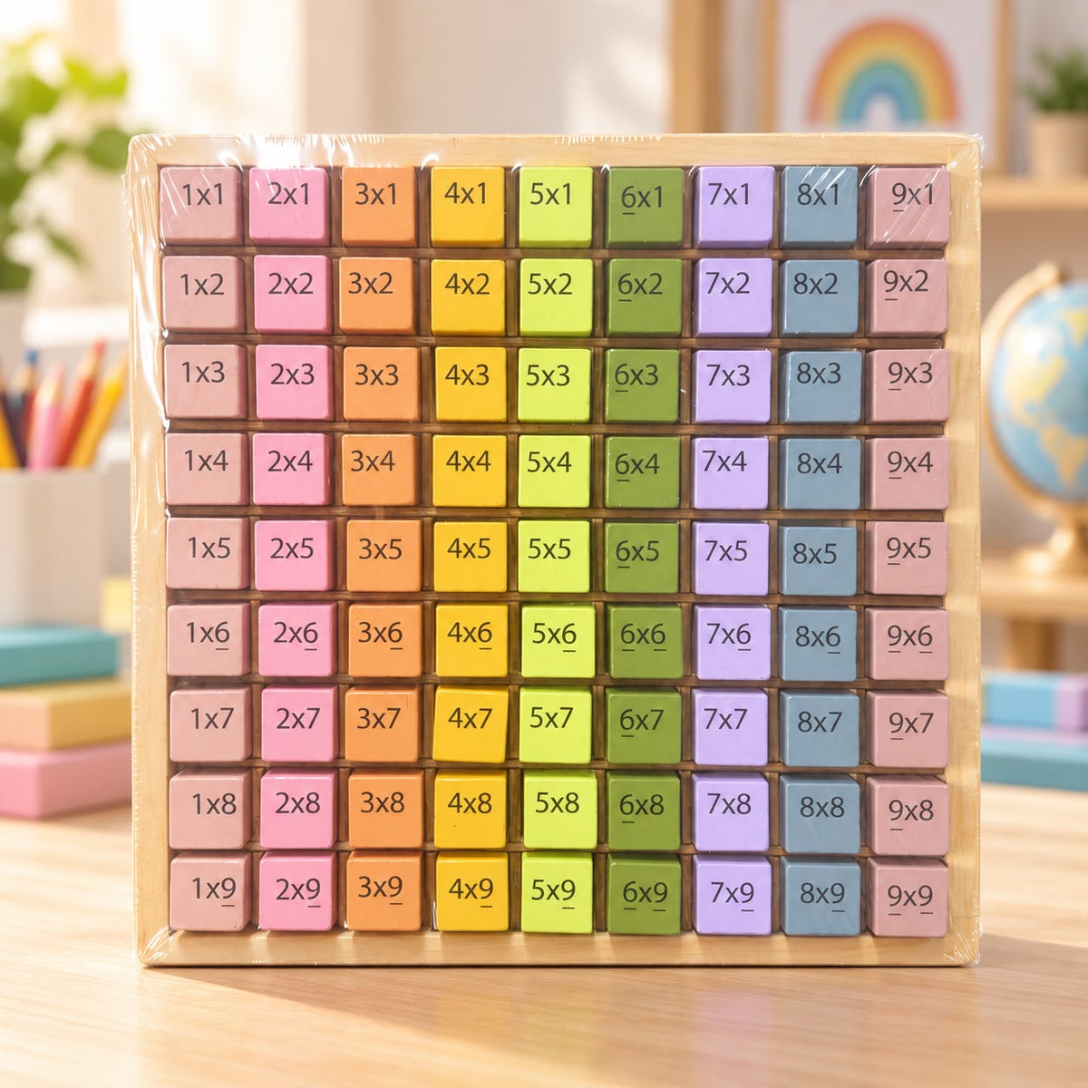 Wooden Multiplication Table Learning Board 1–9 | Educational Math Toy for Kids