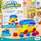🚌 Sort & School Bus – Shape Sorting Educational Toy