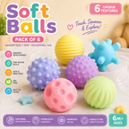 Set of 6 sensory balls for babies - Textured