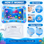 Baby Inflatable Water Tummy Time Mat | Sensory Play & Activity Mat for Babies
