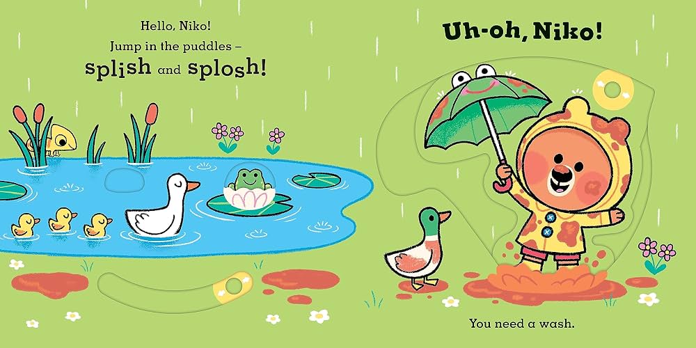 Uh-Oh, Niko: Bathtime: a push, pull and slide story