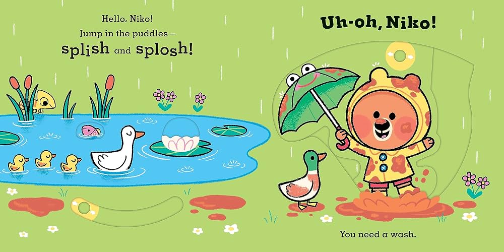 Uh-Oh, Niko: Bathtime: a push, pull and slide story