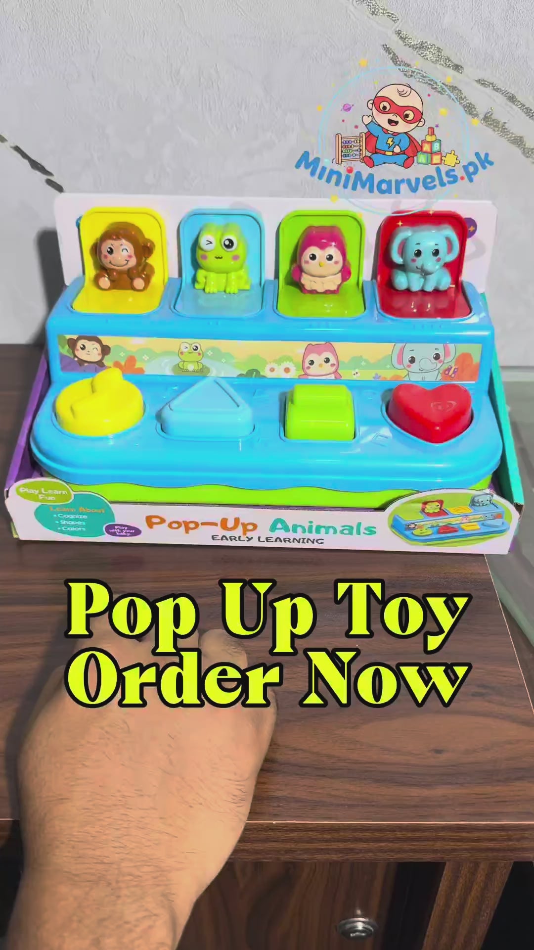 Pop-Up Animals Early Learning Toy – Interactive Educational Toy for Toddlers